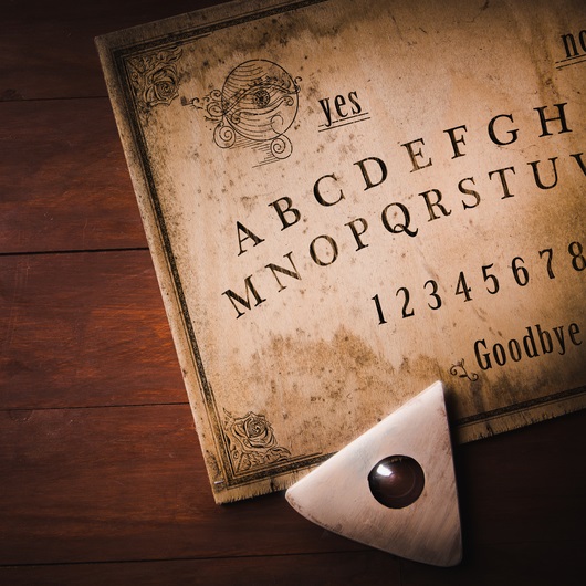 Ouija boards also come with a planchette 