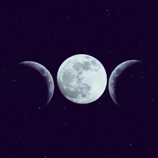 Photo of New and Full Moons against night sky