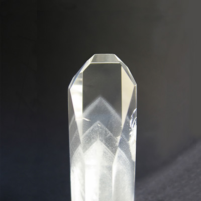 Crystals 101 Black & white photo of phantom quartz which has shadows of other crystals within it